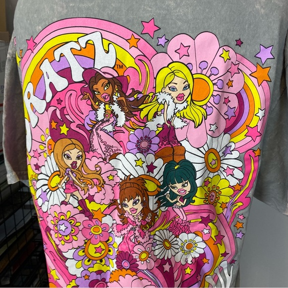 Jimmy Paul x Bratz Passion 4 Fashion Mineral Wash Oversized Graphic Tee Size L - Picture 5 of 9